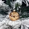 1Pz Pallina Sfera Di Vetro Rame Lucido 60Mm Per Albero Di Natale