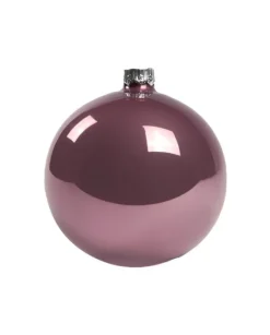 1Pz Pallina Sfera Di Vetro Liscia Vinaccia Lucido 80Mm Per Albero Di Natale