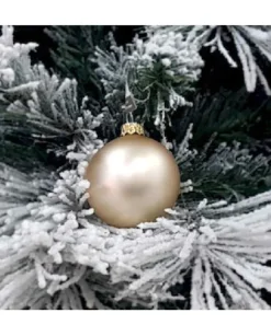 1Pz Pallina Sfera Di Vetro Liscia 60Mm Per Albero Di Natale Oro