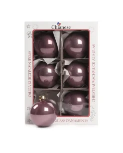 1Pz Pallina Sfera Di Vetro Tinta Unita Vinaccia Lucido 60Mm