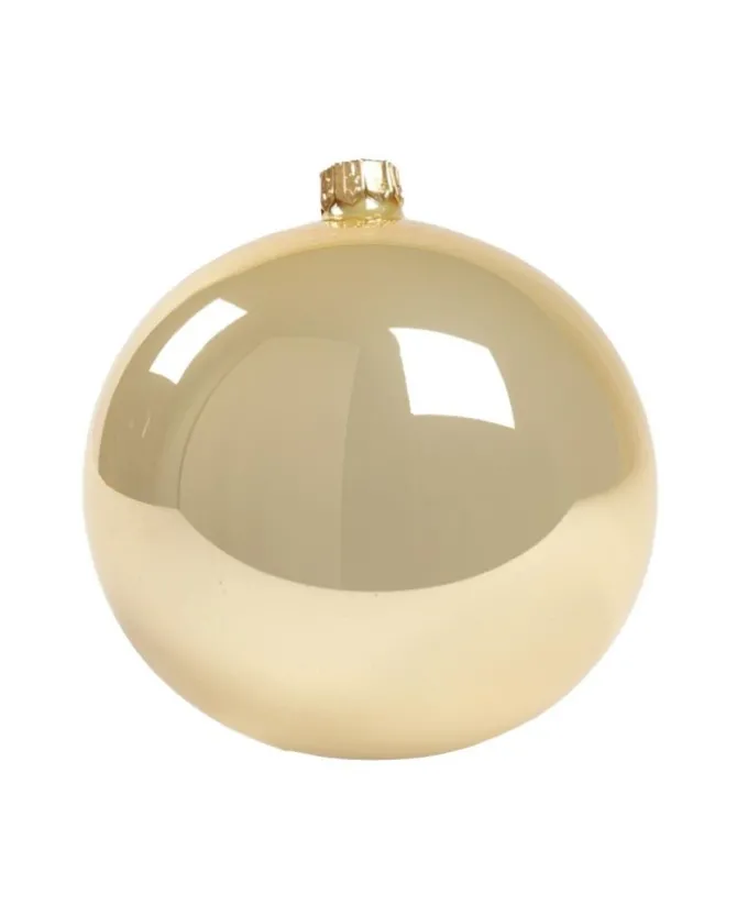 1Pz Pallina Sfera Di Vetro Liscia 120Mm Per Albero Di Natale Oro