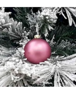 1Pz Pallina Sfera Di Vetro Liscia Vinaccia Opaca 60Mm Per Albero Di Natale