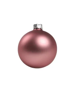 1Pz Pallina Sfera Di Vetro Liscia Vinaccia Opaca 60Mm Per Albero Di Natale