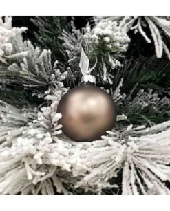 1Pz Pallina Sfera Di Vetro Liscia Bronzo Opaco 60Mm