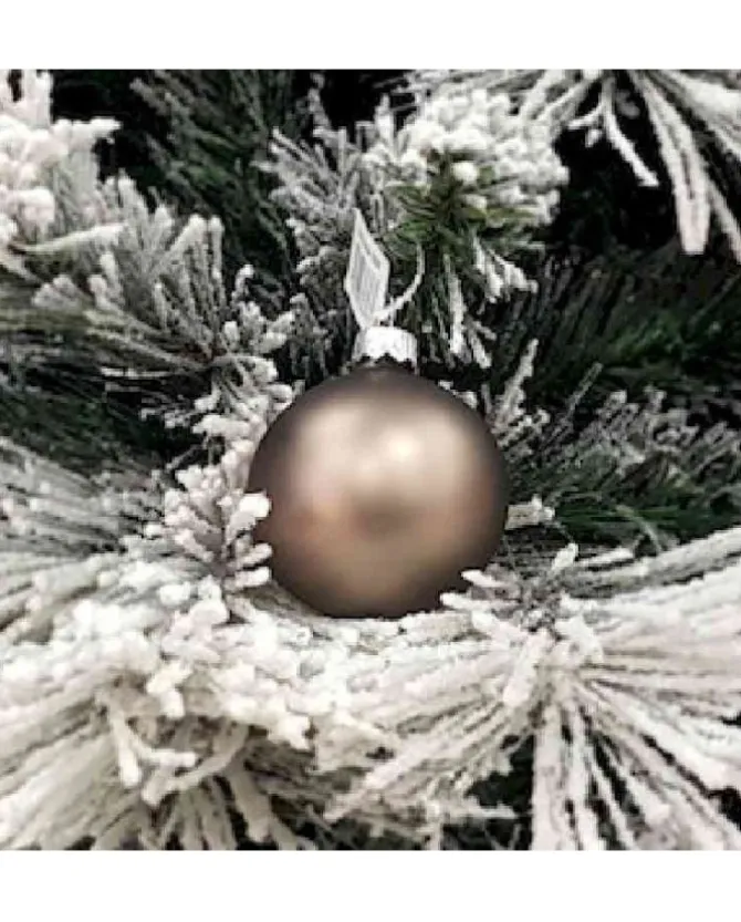 1Pz Pallina Sfera Di Vetro Liscia Bronzo Opaco 60Mm