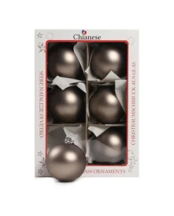 1Pz Pallina Sfera Di Vetro Liscia Bronzo Opaco 60Mm