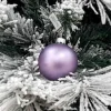 1Pz Pallina Sfera Di Vetro Liscia 60Mm Per Albero Di Natale Viola
