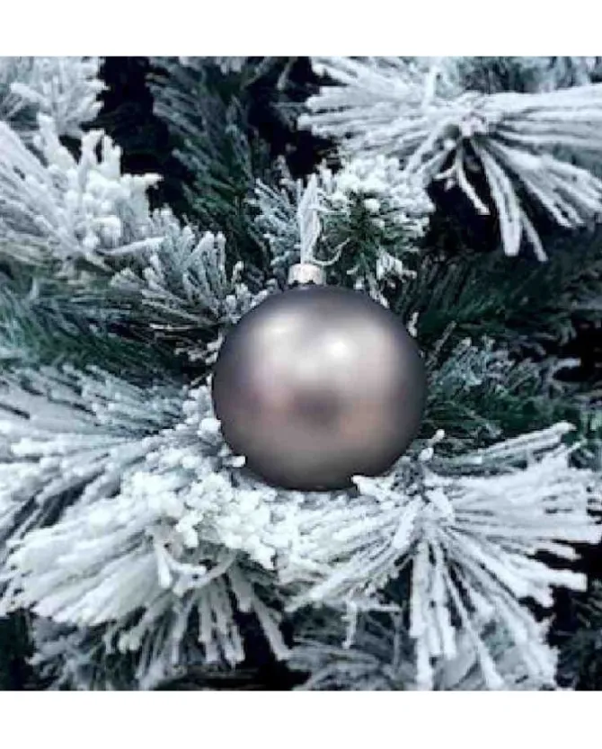 1Pz Pallina Sfera Di Vetro Liscia Bronzo Opaco 80Mm