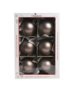 1Pz Pallina Sfera Di Vetro Liscia Bronzo Opaco 80Mm