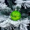 1Pz Pallina Sfera Di Vetro Liscia 80Mm Per Albero Di Natale Verde