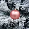 1Pz Pallina Sfera Di Vetro Liscia 100Mm Per Albero Di Natale Rosa
