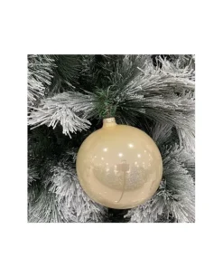 1Pz Pallina Sfera Di Vetro Liscia 120Mm Per Albero Di Natale Oro