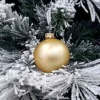 1Pz Pallina Sfera Di Vetro Oro Opaca 60Mm Per Albero Di Natale