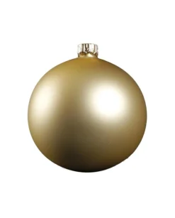 1Pz Pallina Sfera Di Vetro Liscia Oro Opaco 80Mm Per Albero Di Natale