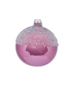 1Pz Pallina Sfera Di Vetro Decorata A Mano 80Mm Per Albero Di Natale