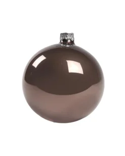 1Pz Pallina Sfera Di Vetro Liscia Marrone Lucido 80Mm
