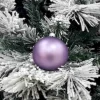 1Pz Pallina Sfera Di Vetro Liscia 80Mm Per Albero Di Natale Viola