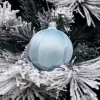 1Pz Pallina Sfera Di Vetro Liscia 80Mm Per Albero Di Natale Celeste