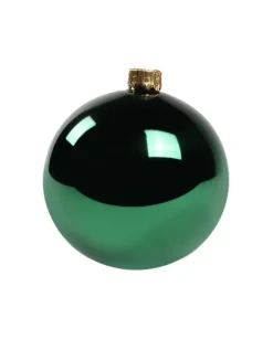 1Pz Pallina Sfera Di Vetro Tinta Unita Verde Lucido 80Mm