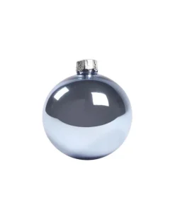1Pz Pallinadi Vetro Liscia 60Mm Per Albero Di Natale Azzurrino