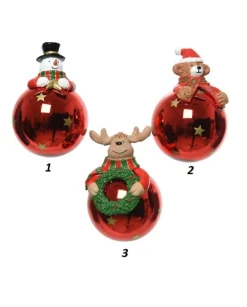 1Pz Palline Sfere Di Vetro Decorate 80Mm Per Albero Di Natale