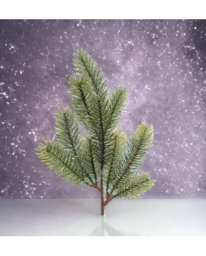 Rametto Di Pino In Pe Con Pigne 36 Cm Effetto Real Touch