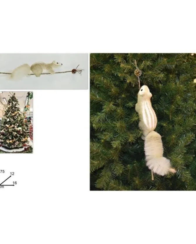 Ramo Appendino C/Scoiattolo 75Cm Oro 104