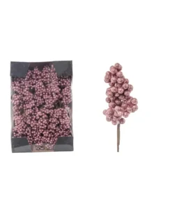 Ramo Bacche 15Cm Rosa Per Decorazioni Di Natale 1Pz