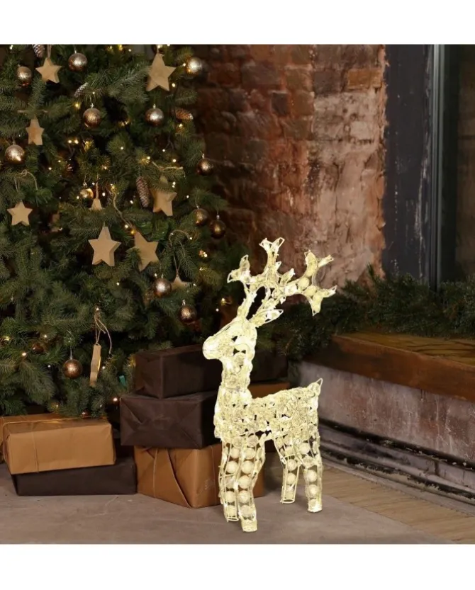 Renna Di Cristalli Acrilico 100 Led 4M+H70Cm