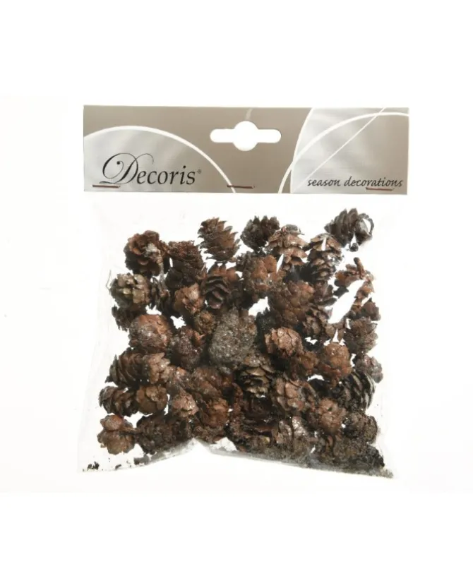 Sacchetto Pigne Naturali Glitterate45Gr Per Decori Natalizi