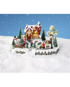 Scenario A Led Scenario Invernale In Poliresina Con Slittino Per Bambini Stabile