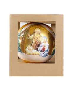 Sfera Di Vetro Decorata A Mano 150Mm Per Albero Di Natale