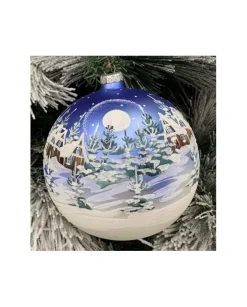 Sfera Di Vetro Decorata A Mano 150Mm Per Albero Di Natale