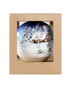 Sfera Di Vetro Decorata A Mano 150Mm Per Albero Di Natale