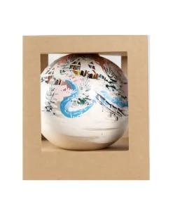 Sfera Di Vetro Decorata A Mano 150Mm Per Albero Di Natale