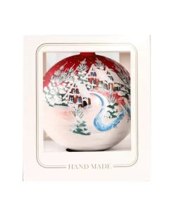 Sfera Di Vetro Decorata A Mano 150Mm Per Albero Di Natale