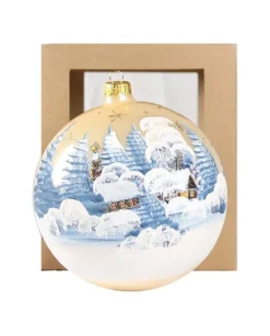 Sfera Di Vetro Decorata A Mano 150Mm Per Albero Di Natale