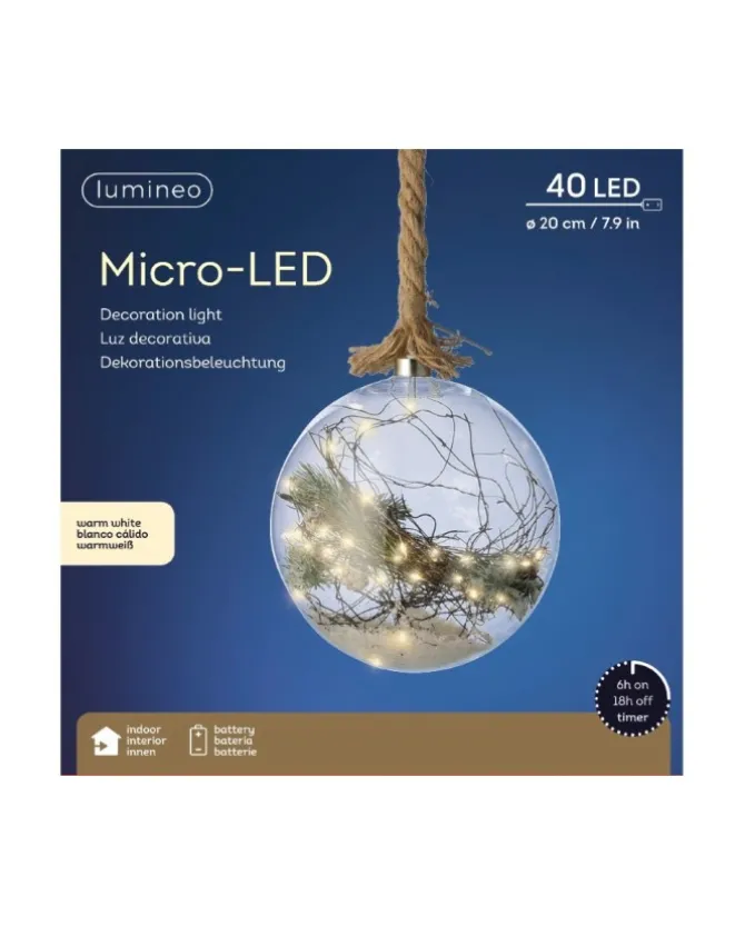 Sfera Luminosa Con Microled Diametro 20 Cm