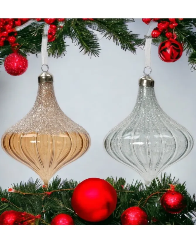 Sfera Pallin Cipolla Colore Opaco Con Lustrini Sopra 2 Colorazioni