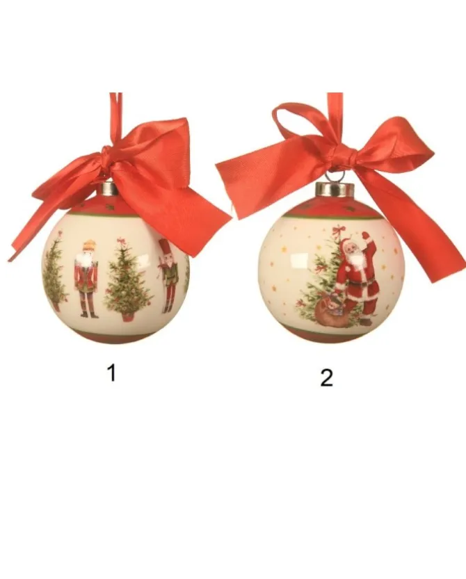 Sfere Di Vetro Decorate 8 Cm