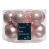 Sfere Palline In Vetro Smalto, Mix Opaco D.5Cm Rosa Cipria