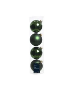 Sfere Palline Vetro Lucido,Opaco Mix D.10Cm Verde Pino
