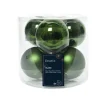 Sfere Palline Vetro Lucido,Opaco Mix D.8Cm Verde Pino