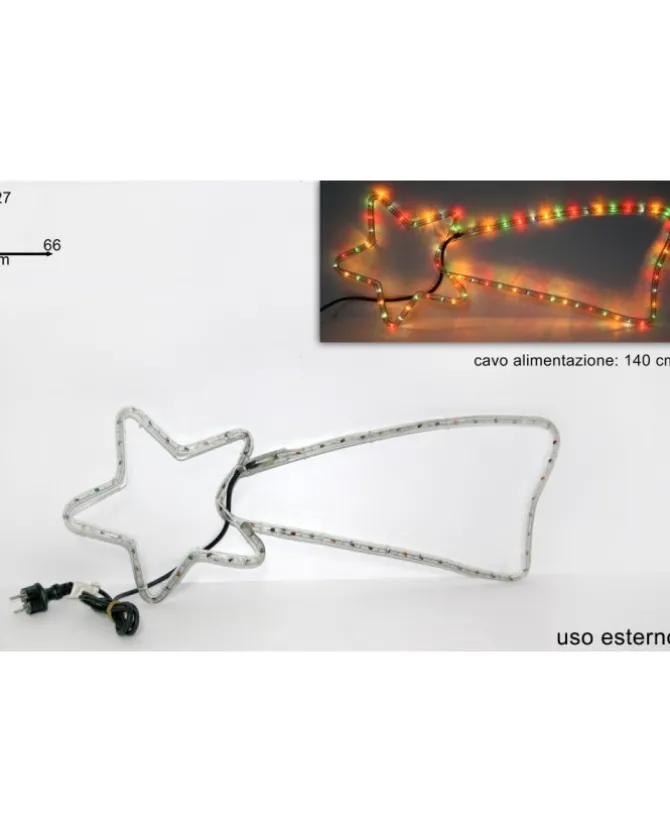 Stella Cometa Luce Multicolor 27X66 Cm Per Uso Esterno