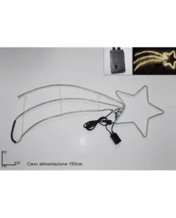 Stella Luminosa 125Cm Luce Bianca Cavo 150Cm