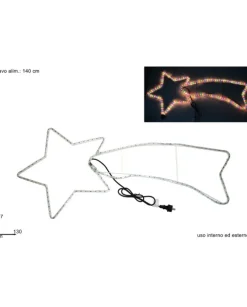 Stella Luminosa 57X30 Cm Multicolor Decorazione Natalizia Interno/Esterno