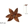 Stelo Fiore Natalizio Velluto O27X50Cm Marrone