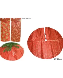 Tappeto Albero 120 Cm Rosso/Oro 2 Ass.Tr