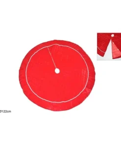 Tappeto Rosso Di Velluto Per Albero 122Cm