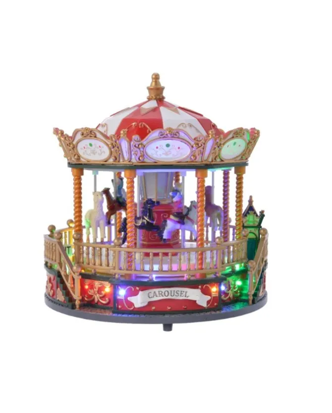Villaggio Giostrina Carosello Con Led Multicolor